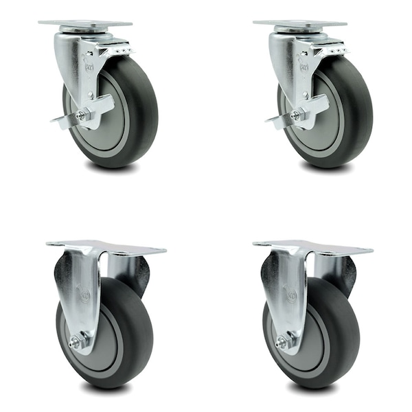 Cambro Dish Caddies Swivel Caster with 2 Rigid Replacement Set - SCC